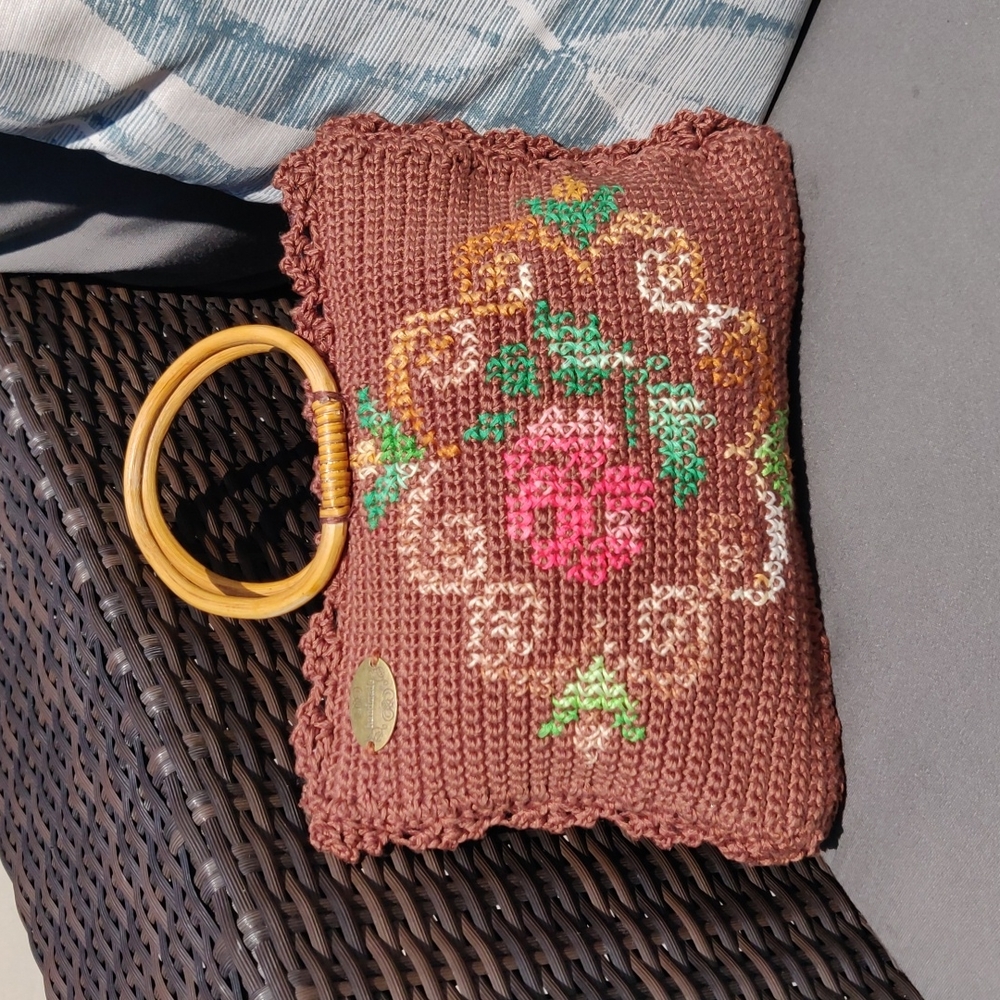 Mini Embroidered %100 Handmade Crochet š§¶Hand Bag - Picture 3 of 13